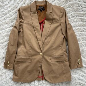 J. Crew Alfie Single-Button Blazer with Gold Buttons